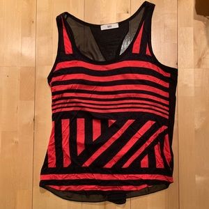 See through back tank top